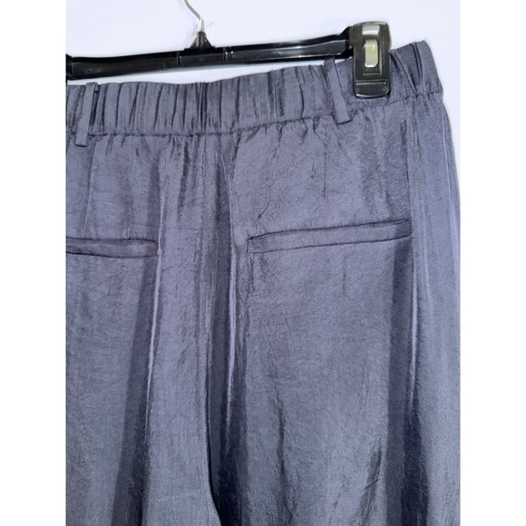 Vince navy Blue high waisted wide leg loose fit trousers pants size medium - Picture 5 of 8